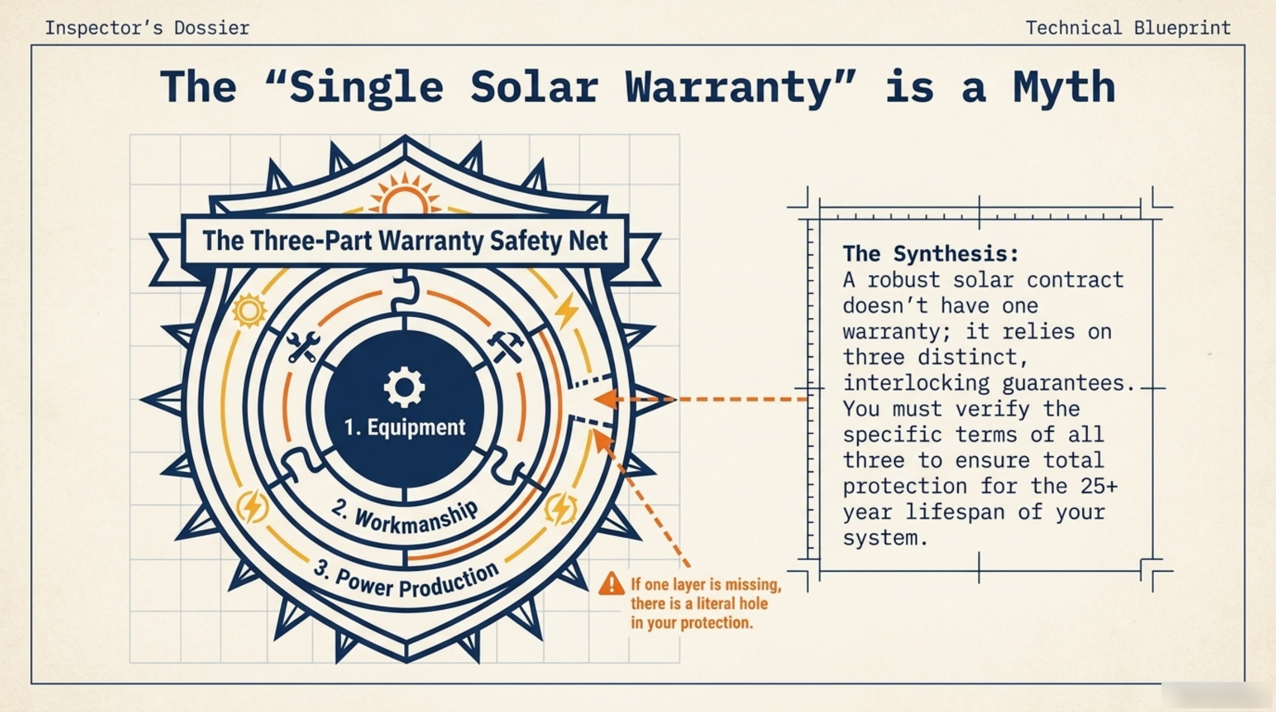The 'Single Solar Warranty' Is a Myth: The Three-Part Safety Net